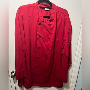 Men's Red Double-Breasted Chef Jacket